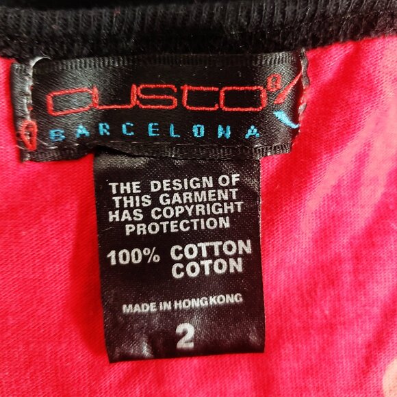 Rare Custo Barcelona Y2k Sz 2 Pop Long Sleeve Neiman Marcus PoP Art Japanese - Picture 6 of 7